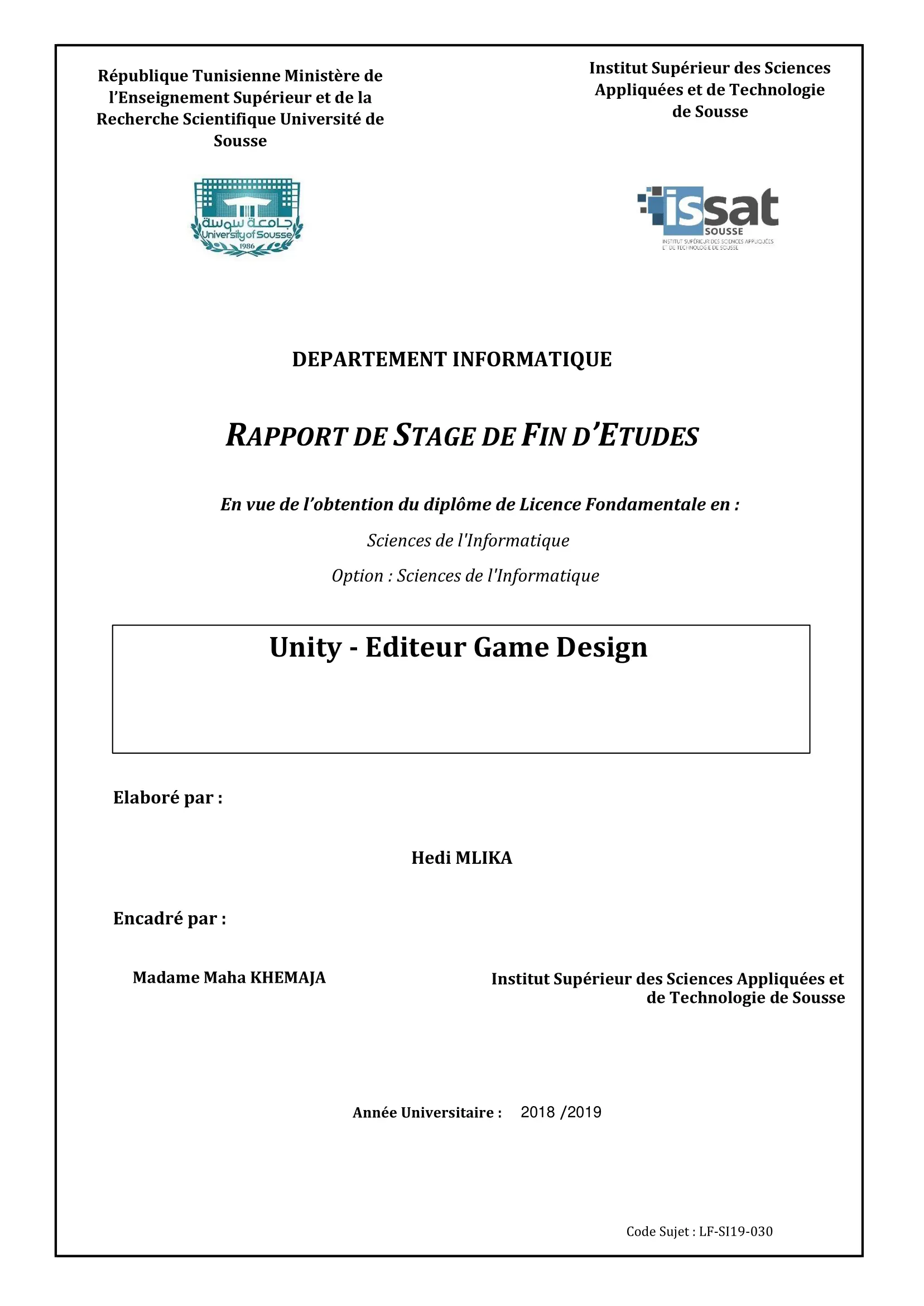 Bachelor Thesis